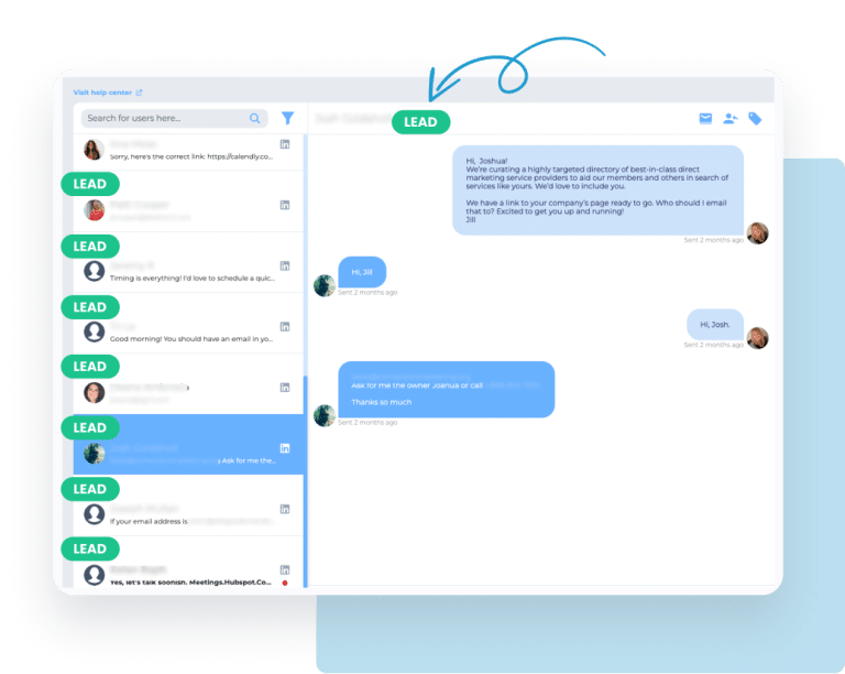 Linkedin lead generation cold messaging